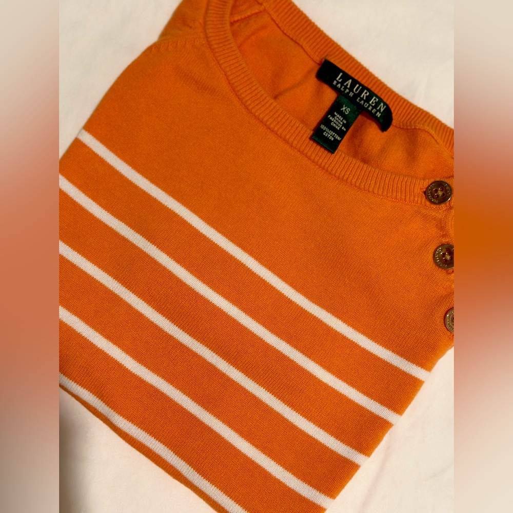 Ralph Lauren Orange Knit with White Accents